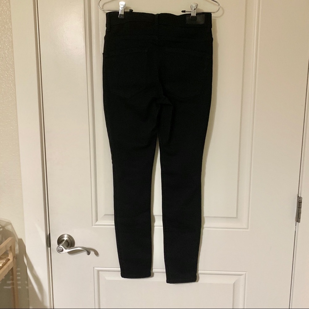 🖤 EXPRESS Black Studded High Waisted Skinny Jean Leggings - Picture 6 of 13